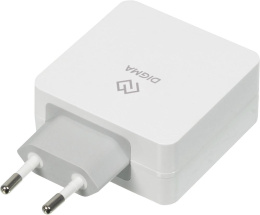 Сетевое зарядное устройство Digma DGPD-45W-WG,  USB-A,  USB-C, 45Вт, 3A, белый