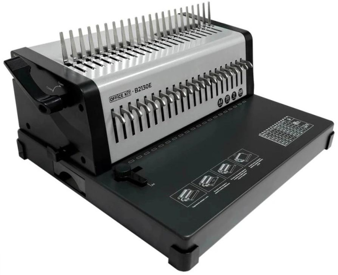 Переплетчик Office Kit B2130E A4/перф.35л.сшив/макс.500л./пластик.пруж. 6-51мм /электр.