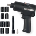 Пневматический ударный гайковерт KraftWell 1/2 с комплектом ударных головок, 780 Нм KRW750IW-T