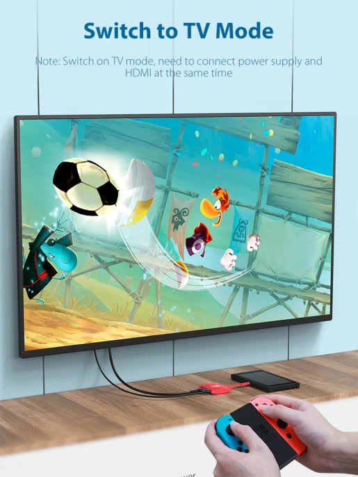 CABLETIME Док-станция Switch CB40R CT-SHUB31-PR для Nintendo Switch OLED 3 в 1 USB C HUB Red