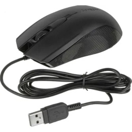 Мышь проводная A4TECH OP-760, оптическая, USB, 1200dpi, черный