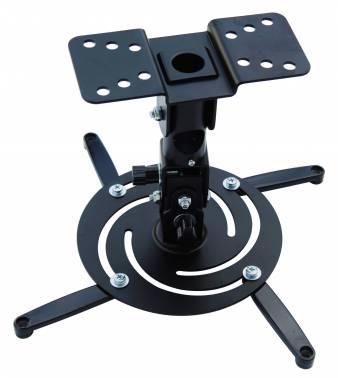 Кронштейн для проектора Cactus CS-VM-PR04-BK, до 10кг, потолочный, поворот и наклон, черный