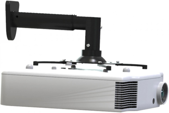 Кронштейн для проектора Cactus CS-VM-PR05B-BK, до 10кг, настенный, поворот и наклон, черный