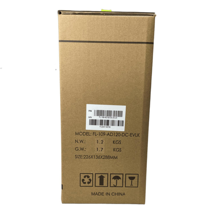 Корпус EVELK с блоком питания 120Вт/ Case Foxline EV-109-AD120 mITX, w/ ext.PSU 120W, DC-converter, w/2хUSB2.0+2хUSB3.0, 1x40mmFan, black, VESA, w/pwr cord, logo EVELK FL-109-AD120-DC-EVLK