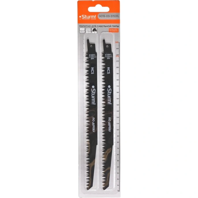 Полотно для сабельной пилы по дереву 240 мм; 2 шт. Sturm 9019-03-S1531L