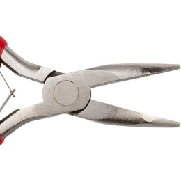 Rexant 12-4603 Тонкогубцы изогнутые мини 120 мм никелированные, авторазжим, обливные рукоятки