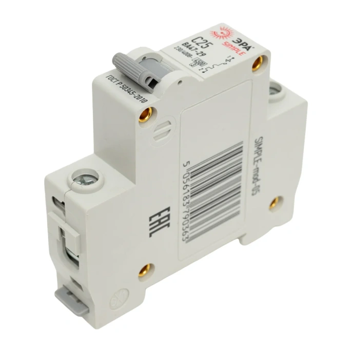 Автоматический выключатель ЭРА SIMPLE ВА 47-29 1P 25А C 4,5кА Б0039222