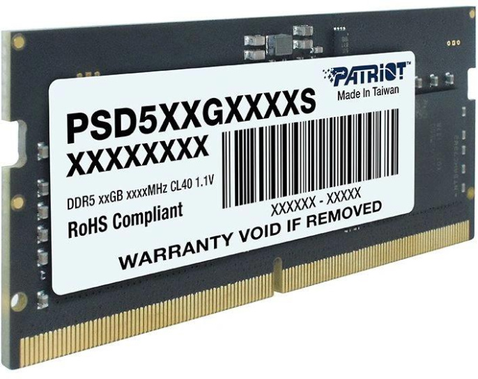 Оперативная память Patriot Signature PSD516G560081S DDR5 - 1x 16ГБ 5600МГц, для ноутбуков SO-DIMM , Ret