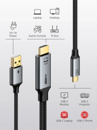 Кабель CABLETIME CC18L (CT-HMCM4K-AG2) 2 м, USB TYPE C - HDMI 4K/60 Гц