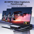Карта видеозахвата UGREEN CM700 25173 HDMI 4Kx2K@60Hz Video Capture Card, серый