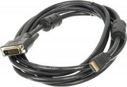 Кабель DVI NingBo DVI-D m - HDMI m , GOLD , ферритовый фильтр , 3м