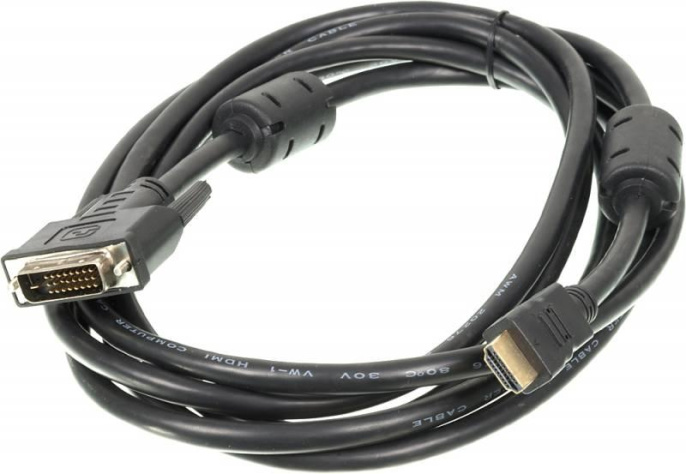Кабель DVI NingBo DVI-D m - HDMI m , GOLD , ферритовый фильтр , 3м