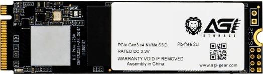 SSD накопитель AGI AI198 AGI512G16AI198 512ГБ, M.2 2280, PCIe 3.0 x4, NVMe, M.2, rtl