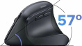 Беспроводная вертикальная мышка UGREEN M571P 65042 Wireless Vertical Mouse 2.4GHz & Bluetooth. Цвет: черный (65042_)