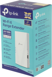Повторитель беспроводного сигнала TP-Link RE600X AX1800 10/100/1000BASE-TX белый