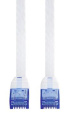 Патч-корд HAMA UTP, кат.6, 5м, 4 пары, многожильный,  белый,  плоский (flat)