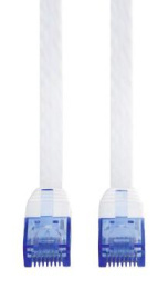 Патч-корд HAMA UTP, кат.6, 5м, 4 пары, многожильный,  белый,  плоский (flat)