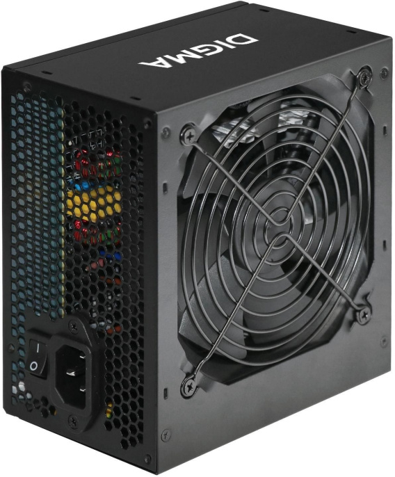 Блок питания Digma DPSU-600W-WH, 600Вт, 80 PLUS WHITE, 120мм, черный, retail