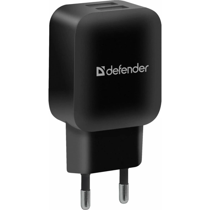 Сетевой адаптер Defender EPA-13 черный, 2xUSB, 5V/2.1А, пакет 83840