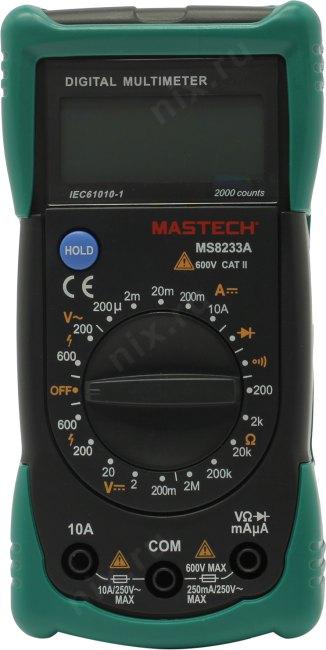 Мультиметр Mastech MS8233A цифровой зеленый/черный 13-2014