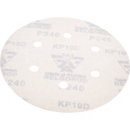 Круг шлифовальный на липучке по дереву/металлу 10 шт. (150 мм; P240; 6 отверстий) Gigant G-1034