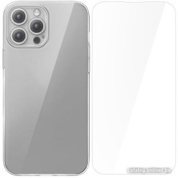 Чехол для телефона Baseus P60112203201-01 Corning Series для iPhone 15 Plus прозрачная + защитное стекло в комплекте