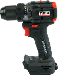 Дрель-шуруповерт TEH TDBL1020-2B (напряжение 20 В, обороты: 0-500/2100 об/мин, крутящий момент 100 нм, быстрозажимной патрон 13 мм, в комплекте крюк для ремня, комплектация: 2 шт акб 2 ач, зу, кейс stack)