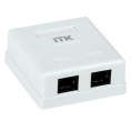 Розетка ITK (CS2-1C5EU-22) настен.RJ45 2 кат.5E UTP бел. (упак.:1шт)