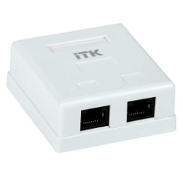 Розетка ITK (CS2-1C5EU-22) настен.RJ45 2 кат.5E UTP бел. (упак.:1шт)