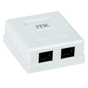 Розетка ITK (CS2-1C5EU-22) настен.RJ45 2 кат.5E UTP бел. (упак.:1шт)