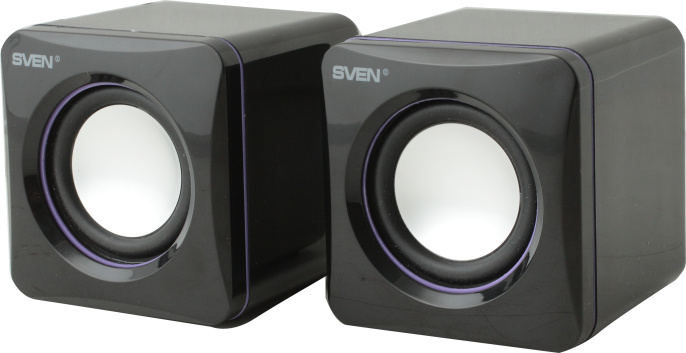 Акустика Sven 315 Черный SV-0110315BK настольная, исполнение: 2.0, выходная мощность RMS : 5 Вт 2х2.5 Вт , размеры динамиков: Ø 50, вход: мини-джек 3.5 мм стерео , питание: USB/5V DC, материал диффузора: алюминий, цвет: черный