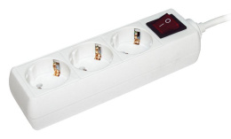 Сетевой удлинитель IEK У03К, 3м, белый [wyp10-16-03-03-zk-n]
