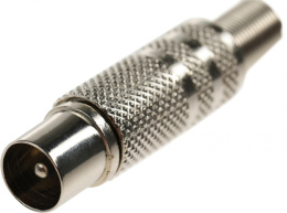Штекер антенный PREMIER 4-010/1, Coax m - 75Ом, серебристый