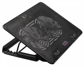 Подставка для ноутбука Buro BU-LCP156-B214H, 15.6", 355х255х30 мм, 2хUSB, вентиляторы 2 х 140 мм, 900г, черный