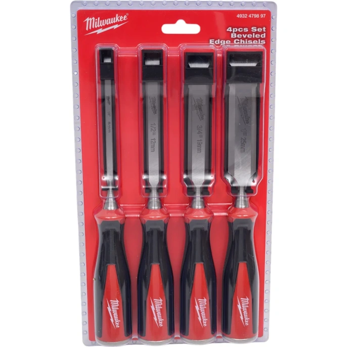 Набор плоских стамесок Milwaukee 4 ед. 4932479897