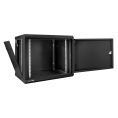 Шкаф телекоммуникационный 19" настенный 9U ExeGate EC-WM-9U.450.M.BLACK (19”, 9U, 600x450x500mm (ШхГхВ), передняя дверь металл, съемные боковые панели, пыле- и влагозащита IP23, черный RAL 9004) EX298619RUS