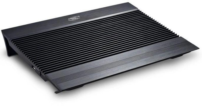 Подставка для ноутбука DeepCool N8, 17", 380х278х55 мм, 3хUSB, вентиляторы 2 х 140 мм, 1244г, черный [dp-n24n-n8bk]