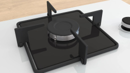 Газовая варочная панель Bosch POP7C2P30O,  4 конфорки,  закаленное стекло,  белый