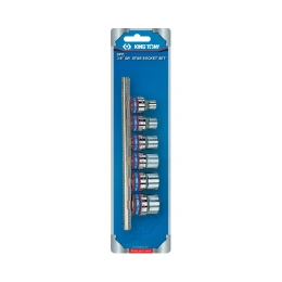 Набор торцевых головок 3/8", TORX Е-стандарт, Е8-Е18, 6 предметов KING TONY 3106PR