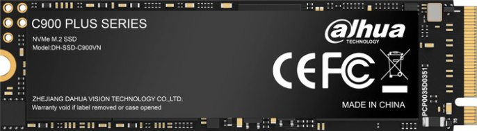 Накопитель SSD Dahua C900 PLUS-B 512GB DHI-SSD-C900VN512G-B M.2 2280, PCI Express 3.0 x4, 3D TLC NAND, скорость чтения/записи: 3300/2700MB/s