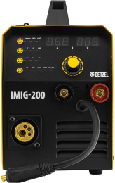 Сварочный полуавтомат Denzel IMIG-200 инвертор ММА/TIG MIG/MAG 5.7кВт