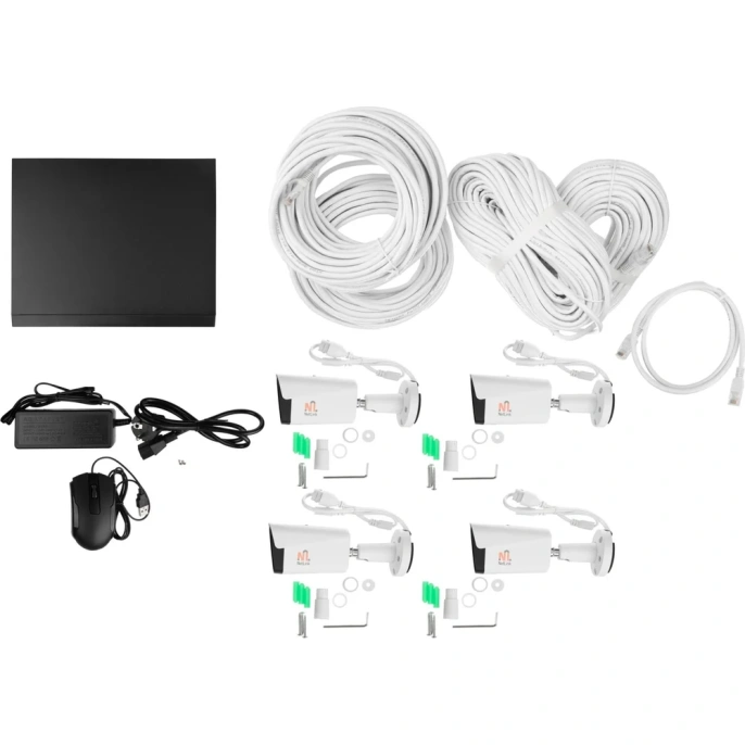 Готовый ip комплект видеонаблюдения Netlink Nl-nv04-p-kit 4мп с poe питанием УТ-00001704