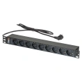 Блок электрических розеток TLK 19, металлический корпус TLК-RSC09-M-04-BK