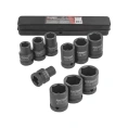 Набор головок ударных 1/2" DR, 6-граные, 10 предметов (10, 12, 13, 14, 16, 17, 19, 21, 22, 24 мм, в металлическом кейсе) Forcekraft FK-4109-5MPB(54596)