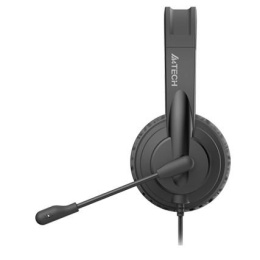 Гарнитура A4Tech HU-11 черный 2м накладные USB