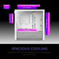Корпус без блока питания Case NZXT H3 Flow 2025 , Midi-Tower, TG, 1x120mm, 1xUSB-A 3.2 + 1xUSB-C 3.2, mATX, mITX White (CC-H31FW-01)