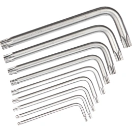 Комплект угловых ключей TORX Jonnesway H07M09S