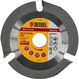 Диск пильный Мультирез (22.2х125 мм) для УШМ Denzel 73398