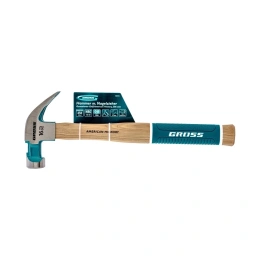 Молоток-гвоздодер GROSS American hickory 450г, угол 45, магнит, обрезиненная рукоятка 10415