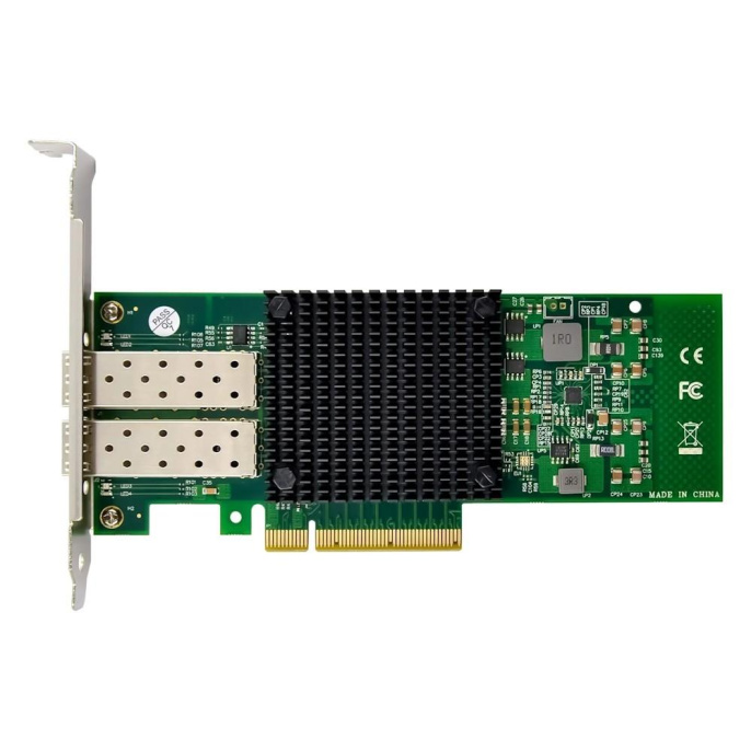 ORIENT XWT-MCX3PE8 2SFP+, Сетевая карта PCI-Ex8 v3.0 2xSFP+ 10Gbps Server NIC, Mellanox ConnectX-3 chipset, 10/1 Гбит/с, 2 планки крепления в комплекте 33296